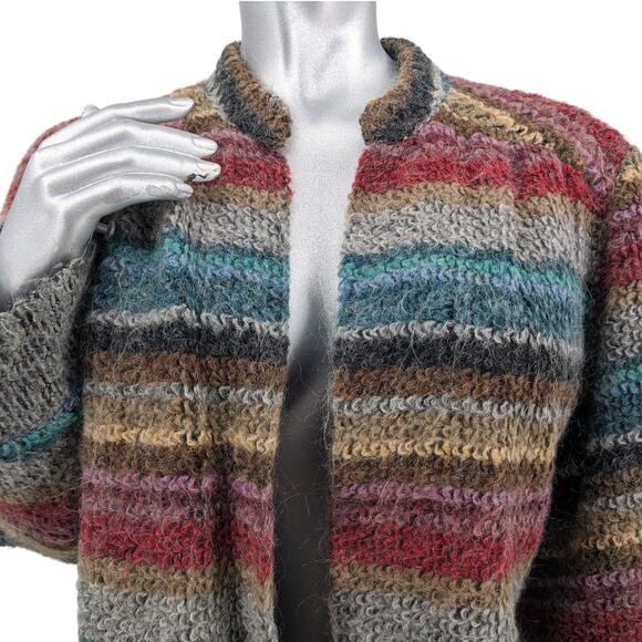Vintage 1980s Luxe Mohair Blend Soft Open Front Cardigan Jacket KORET Size XL 42 - Picture 1 of 13